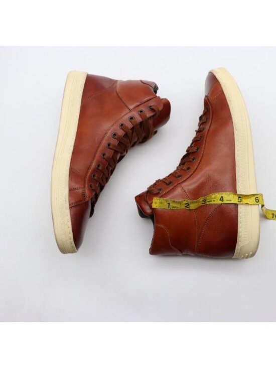 Tom Ford Russell Men\'s Size 11.5 Brown Leather High Top Casual Sneakers Lace Up main image 11